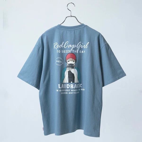 red-cap-girl-插畫貓咪-tshirt