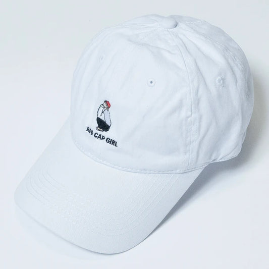 Red Cap Girl 刺繡 Dad Cap|日系休閒風